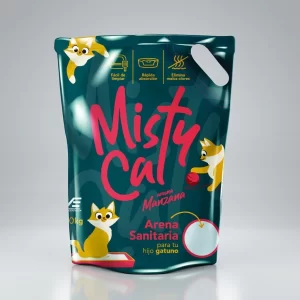 Arena sanitaria para gatos Misty Cat aroma a manzana de 10 kg